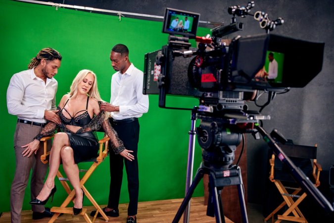 Brandi Love takes two cocks hard in a wet threesome photo 10