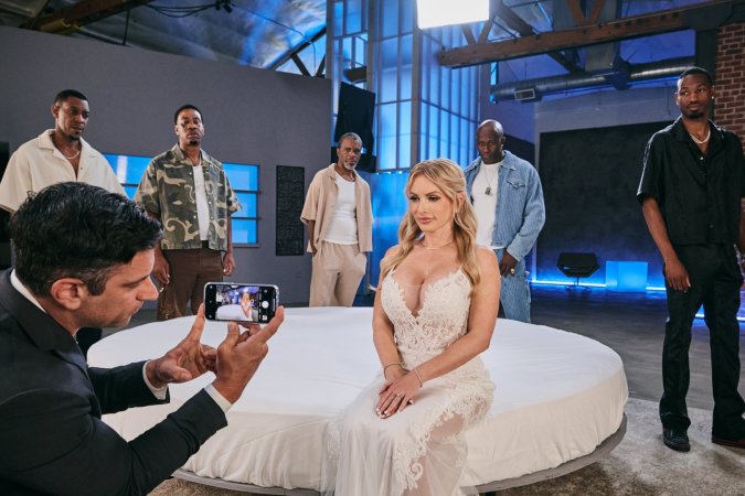 Danielle Renae fulfills wedding gangbang fantasy in her dress photo 11